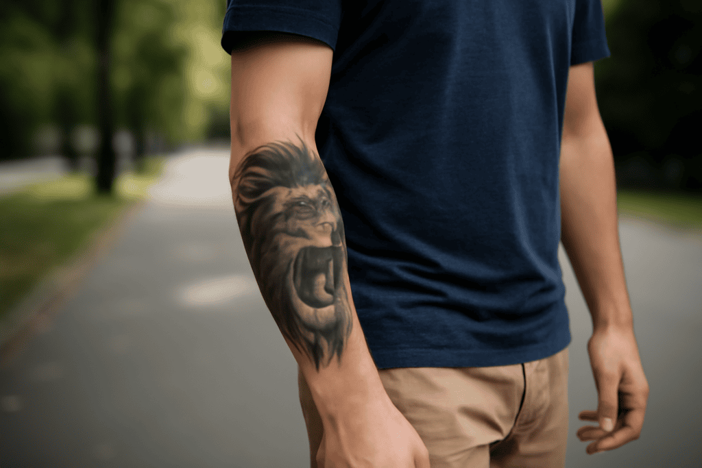 Illustration af barbering før tatovering
