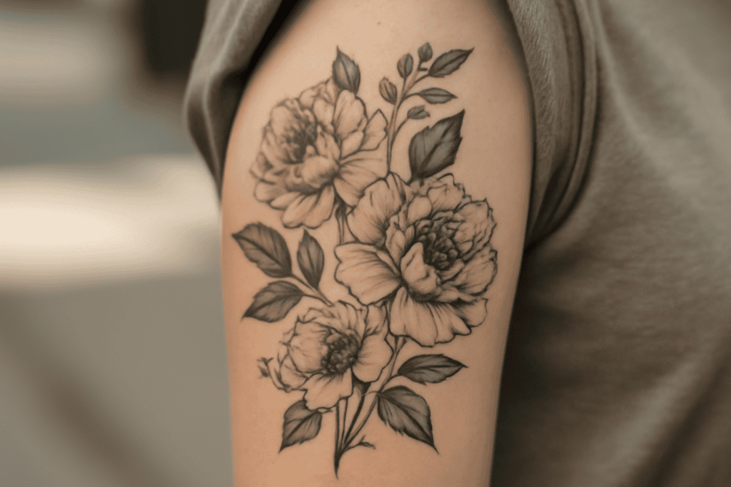 Illustration af blomster tatovering betydning