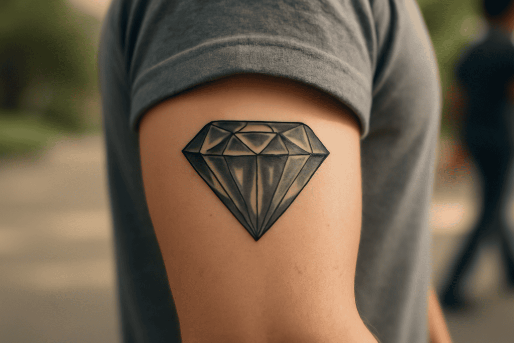 Illustration af diamant tatovering betydning
