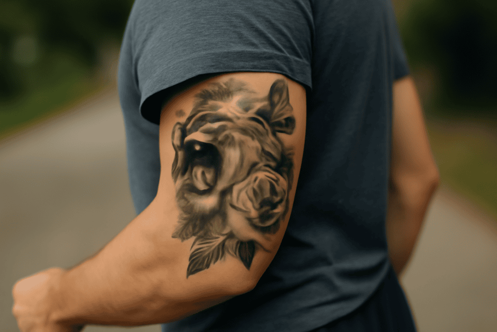 Illustration af flash tatovering