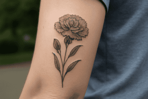 Illustration af fødselsblomst januar