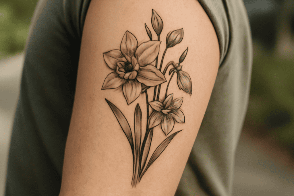 Illustration af fødselsblomst marts