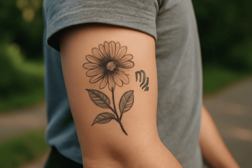 Illustration af fødselsblomst stjernetegn blomst