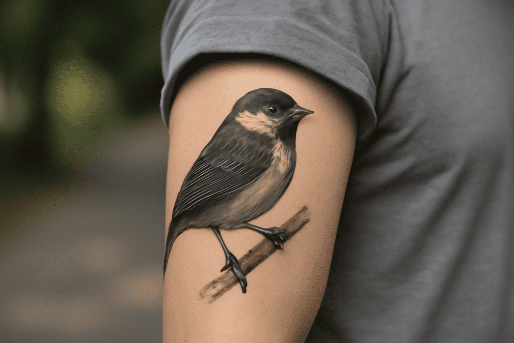 Illustration af fugle tatovering