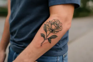 Illustration af hævelse efter tatovering