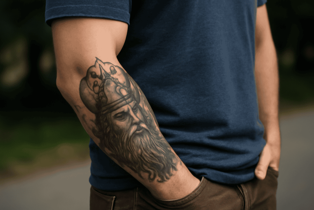 Illustration af havde vikinger tatoveringer