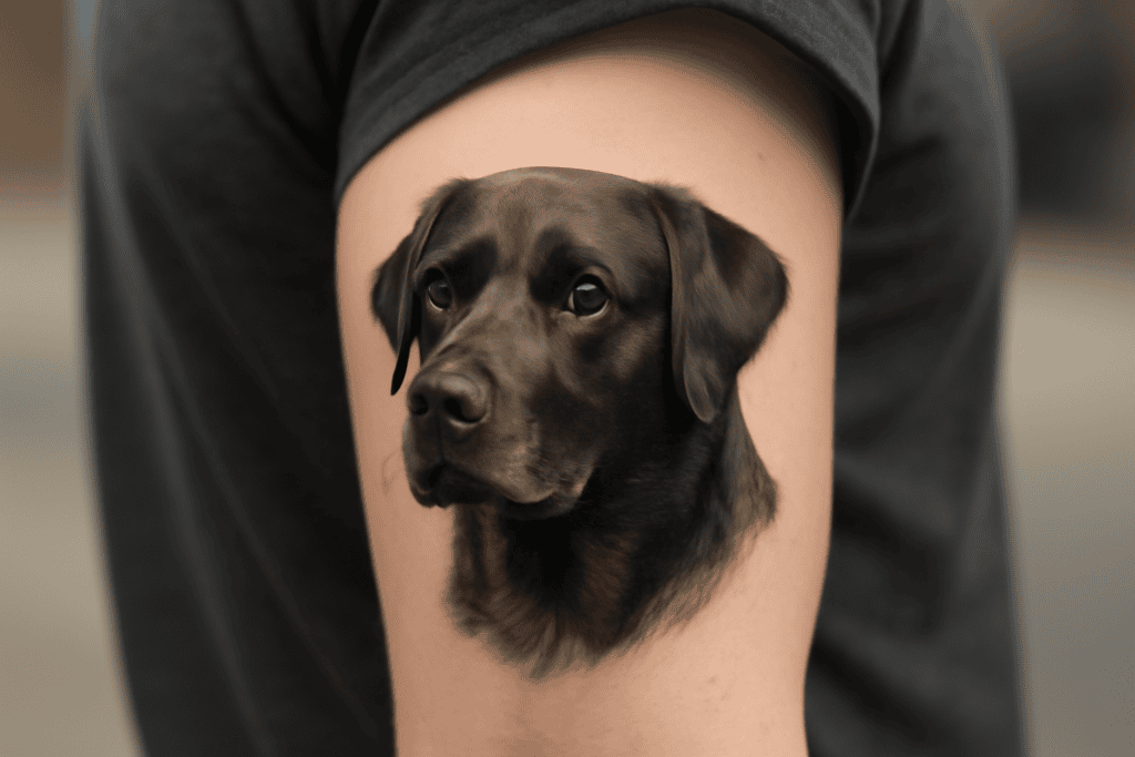 Illustration af hund tatovering