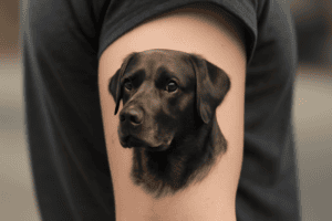 Illustration af hund tatovering