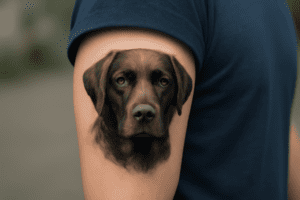 Illustration af hund tattoo