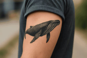 Illustration af hval tattoo