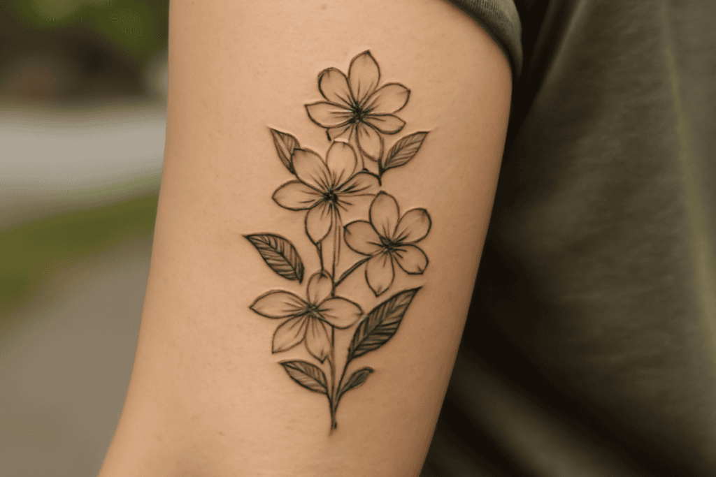 Illustration af jasmin tattoo