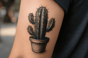 Illustration af kaktus tattoo