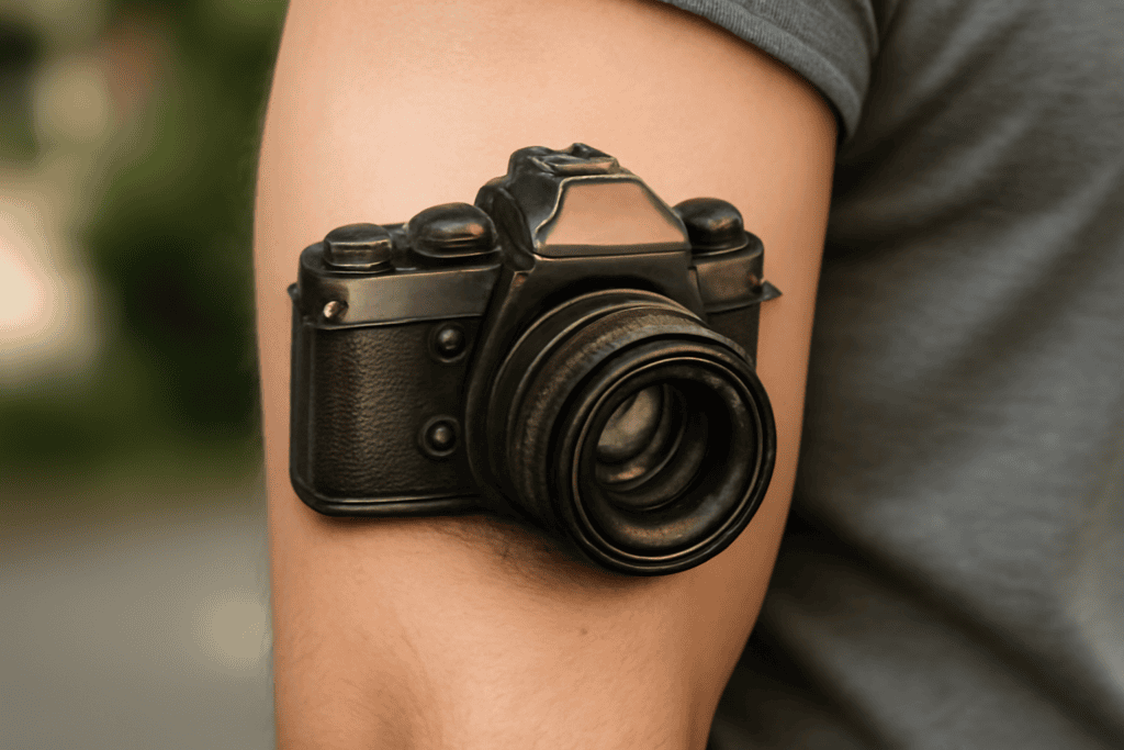 Illustration af kamera tattoo