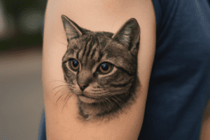 Illustration af kat tatovering