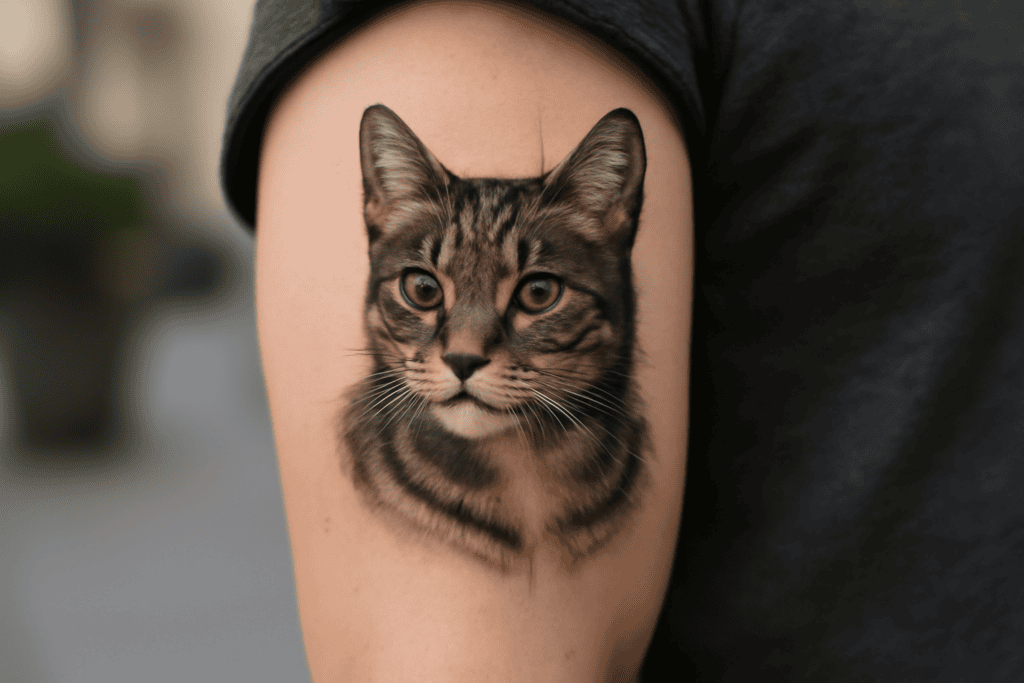 Illustration af katte tatovering