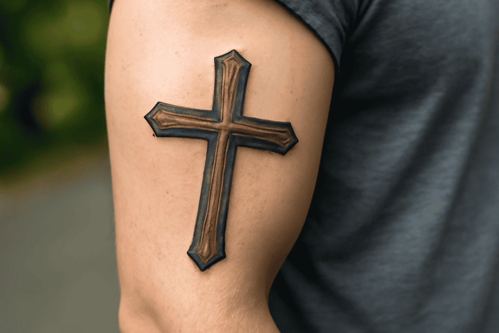 Illustration af kors tatovering betydning