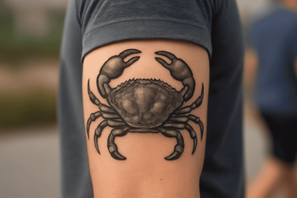 Illustration af krabbe tattoo