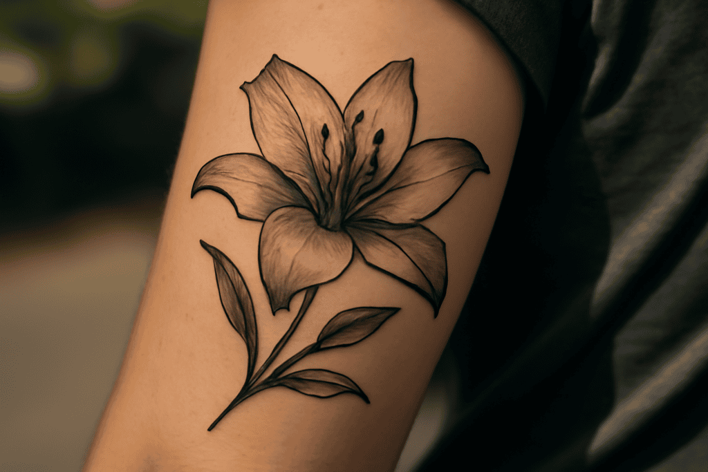 Illustration af lilje tatovering betydning