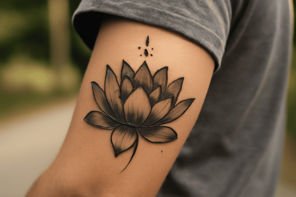 Illustration af lotus tattoo betydning