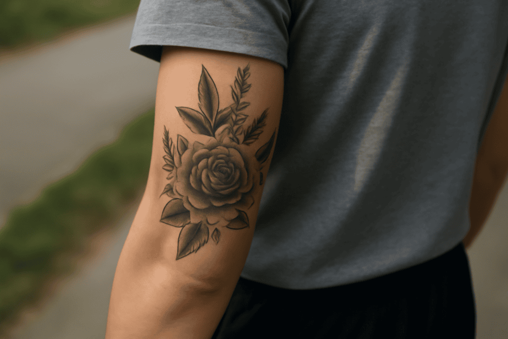 Illustration af nape tattoo
