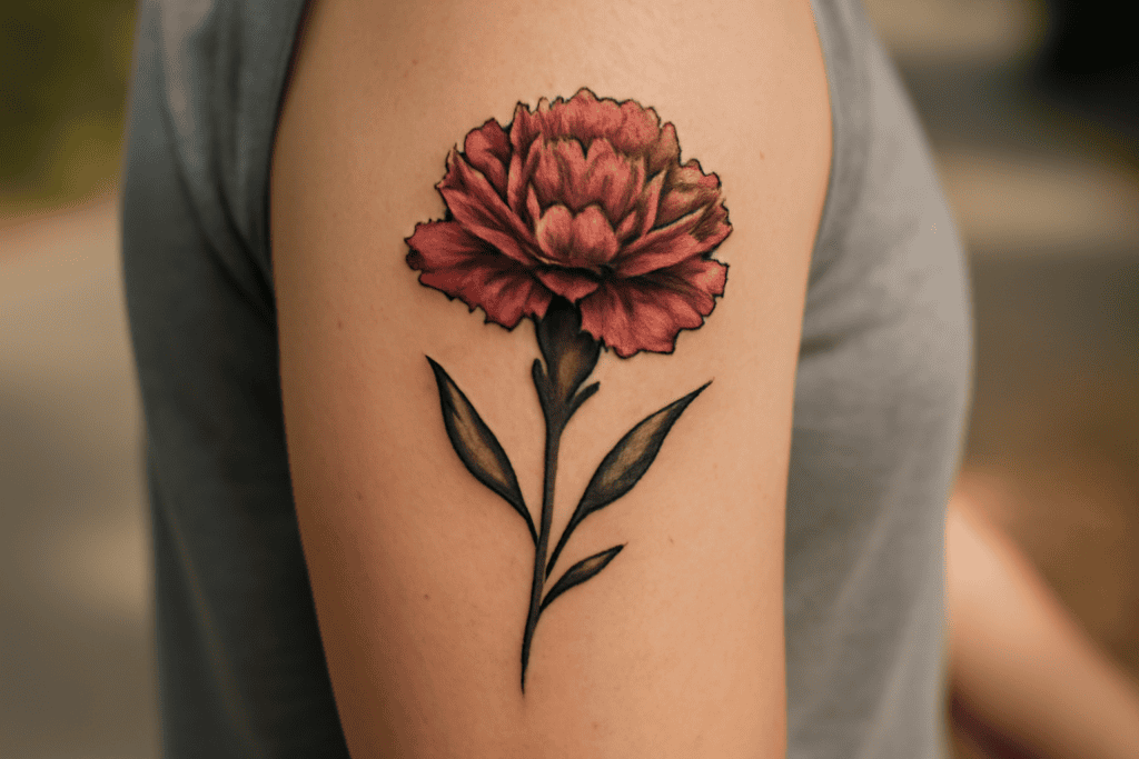 Illustration af nellike tattoo