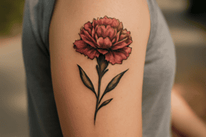 Illustration af nellike tattoo
