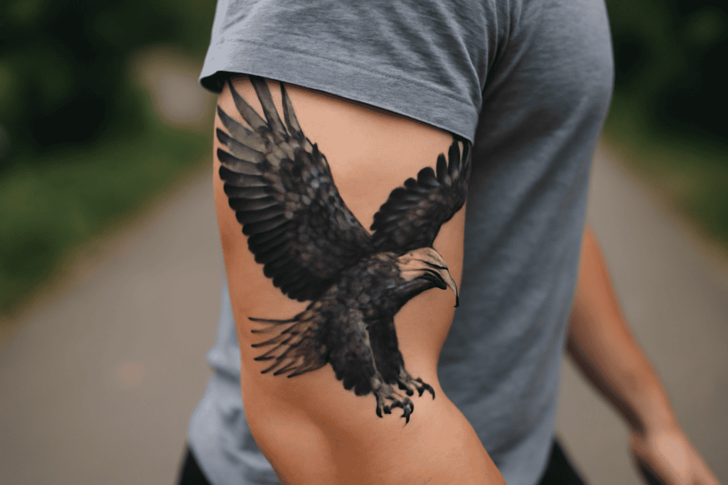 Illustration af ørn tatovering betydning
