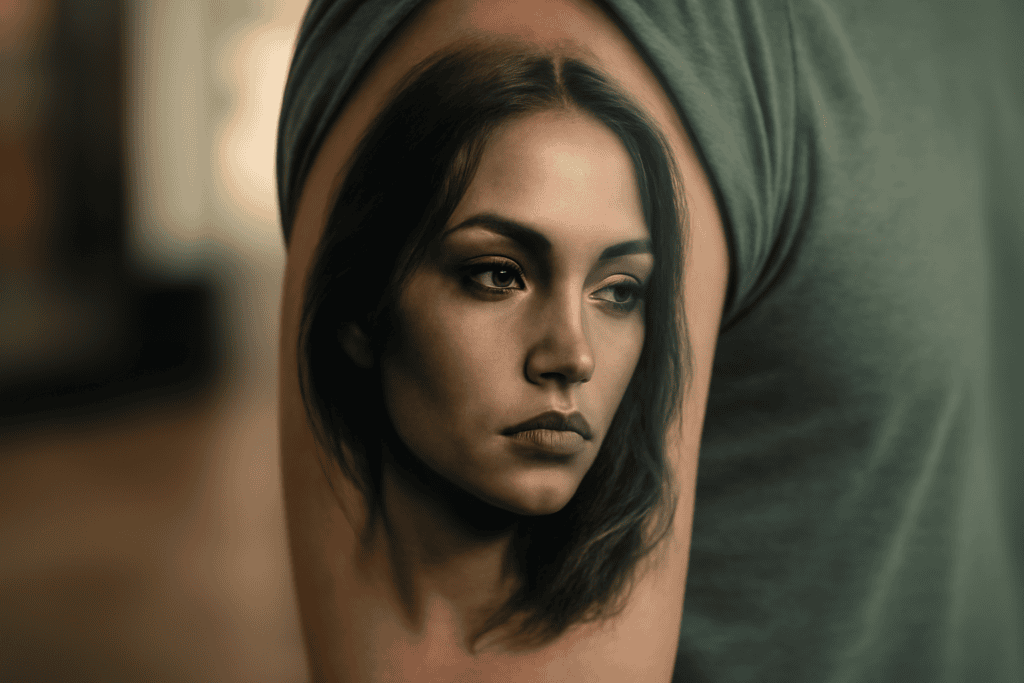Illustration af realistic portrait tattoo