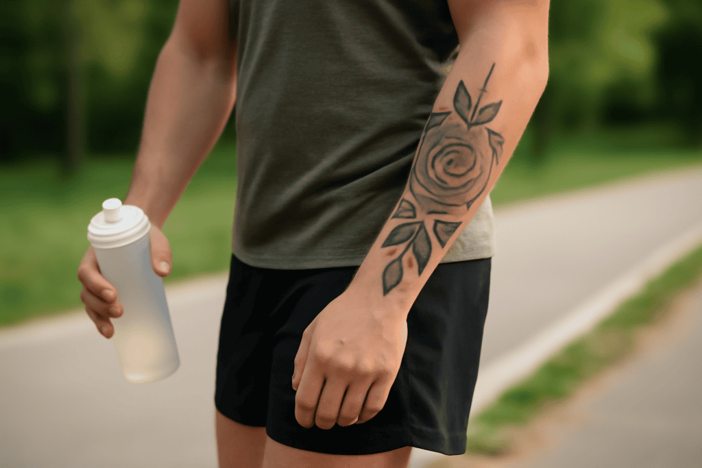 Illustration af smertestillende inden tatovering