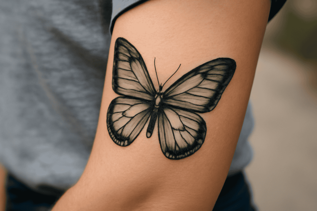 Illustration af sommerfugl symbol betydning