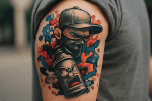 Illustration af streetart tattoo