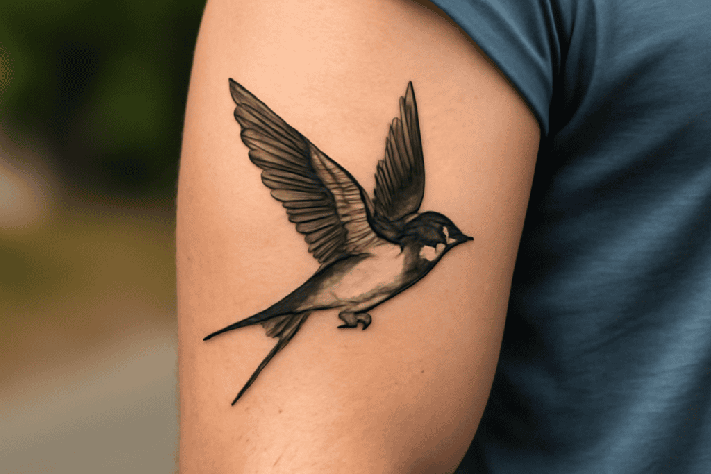 Illustration af svale symbol betydning