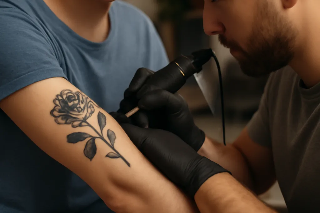 Illustration af tatovering arbejde