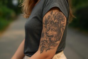 Illustration af tatovering arm kvinde