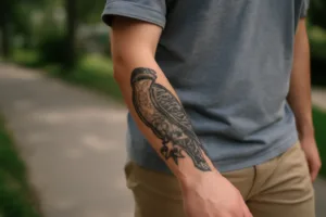 Illustration af tatovering falmer