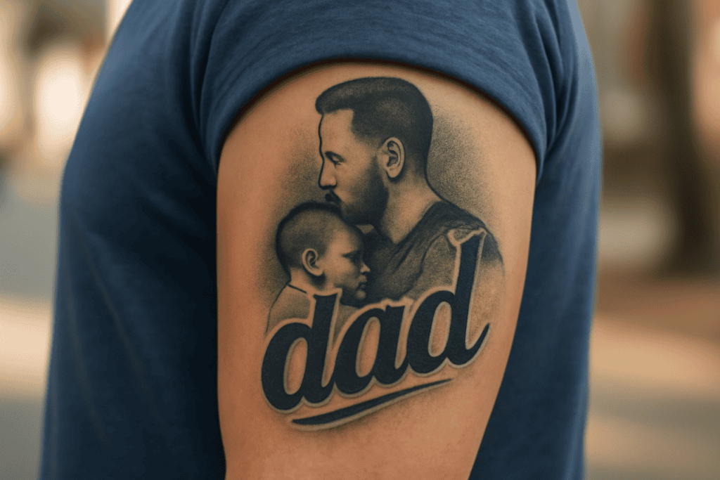 Illustration af tatovering far