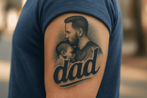 Illustration af tatovering far
