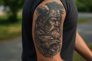 Illustration af tatovering nordisk mytologi