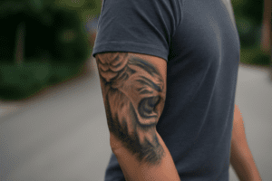 Illustration af tatovering på overarm
