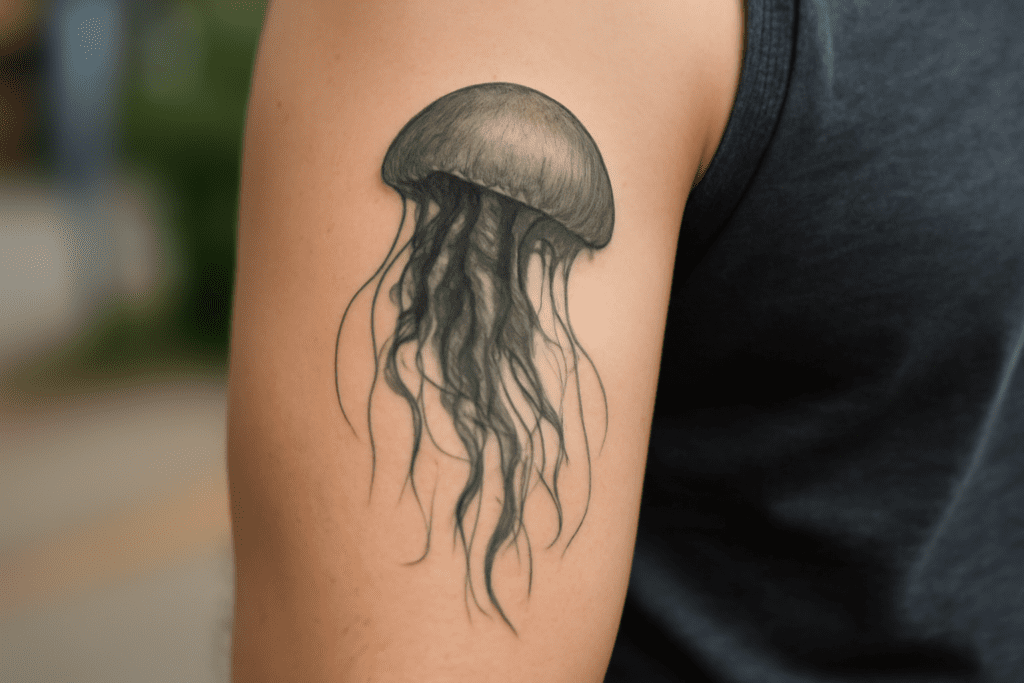 Illustration af vandmand tatovering